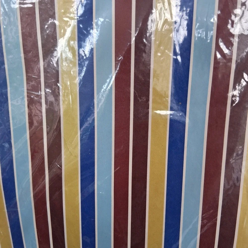 Vintage 70s Striped Flat Gift Wrap NOS Very Cool Wrapping Paper
